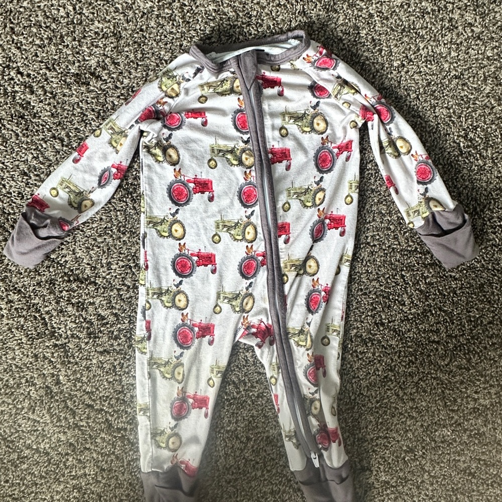 Kids Tractor Print One Piece